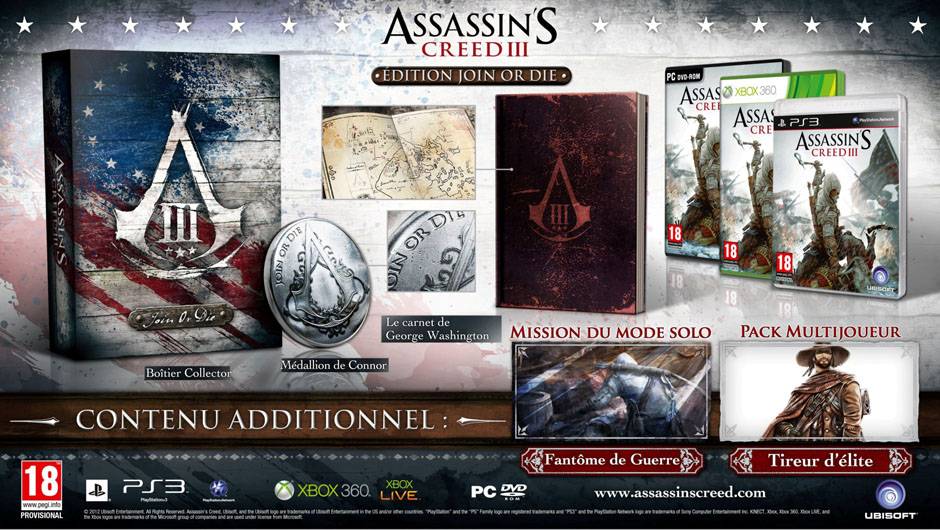 édition join or die assassin\'s creed III