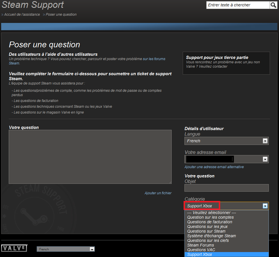 Steam Support Xbox360