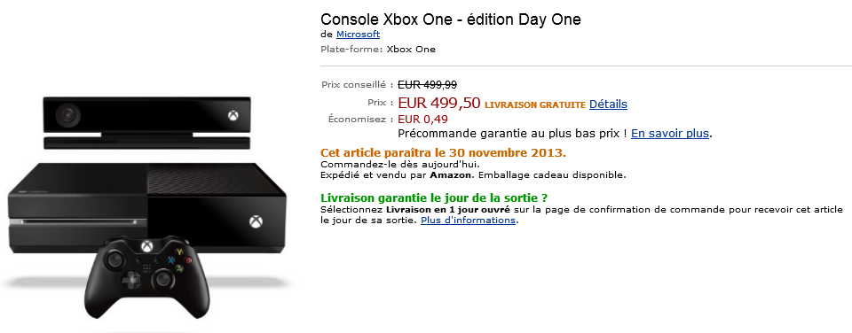 xbox one day one edition amazon date