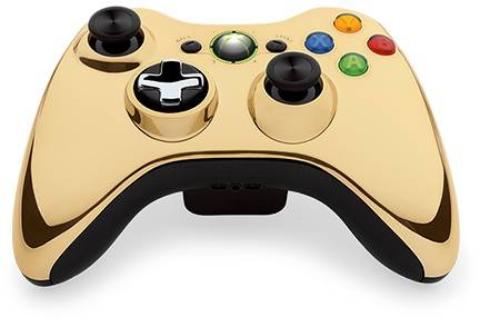 manette Xbox 360 Special Edition Chrome Series Gold or