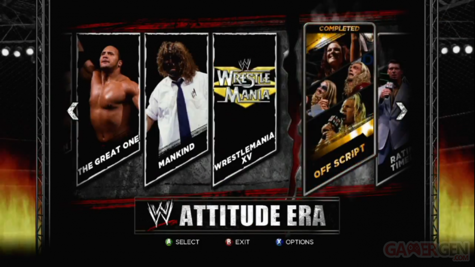 WWE 13 mode era attitude menu screenshop capture image
