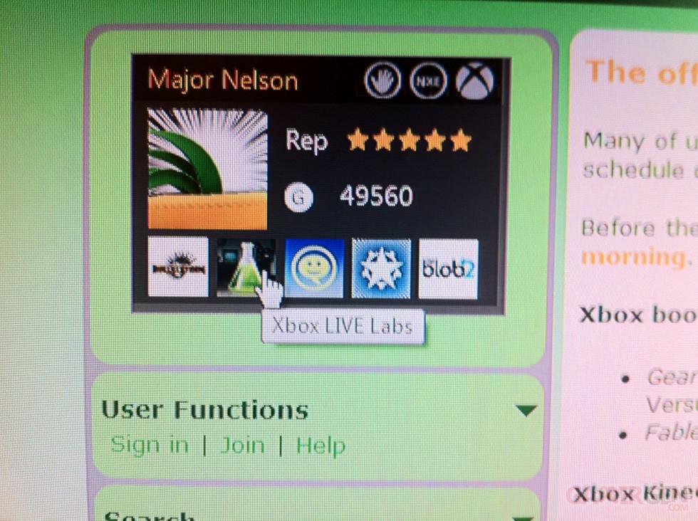 xbox live labs major nelson